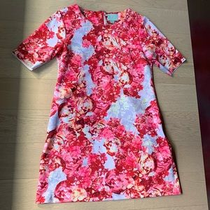 SOLD: CeCe Floral Shift Dress - EUC